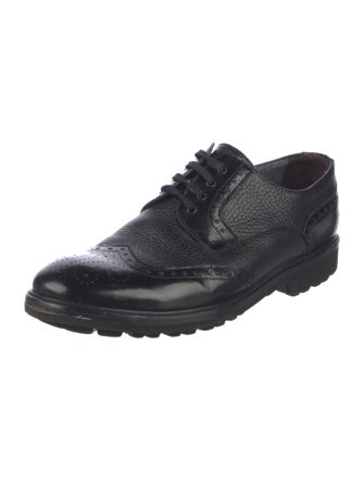 Corneliani Leather Eyelet Trim Oxfords