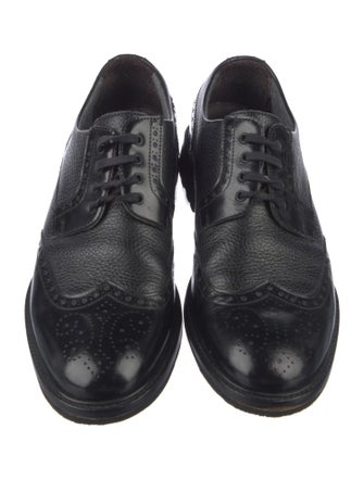Corneliani Leather Eyelet Trim Oxfords