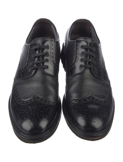Corneliani Leather Eyelet Trim Oxfords