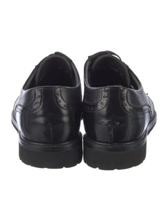 Corneliani Leather Eyelet Trim Oxfords