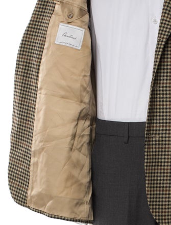 Corneliani Cashmere Houndstooth Print Overcoat