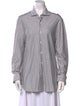 Corneliani Striped Long Sleeve Button-Up Top