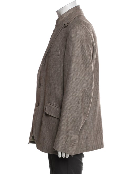 Corneliani Virgin Wool Houndstooth Print Coat