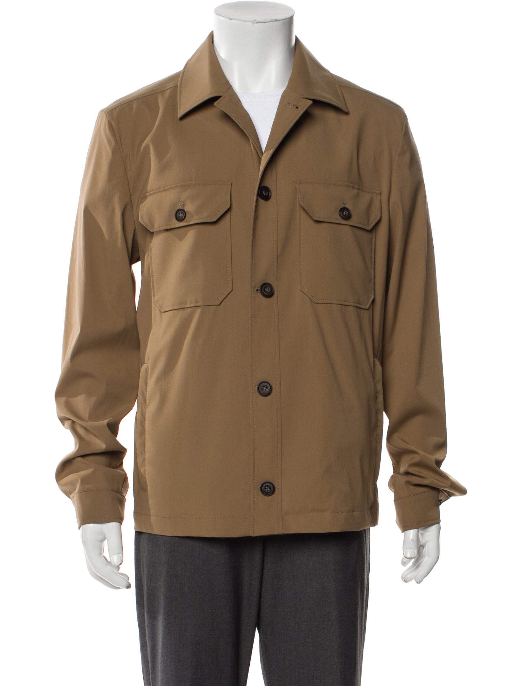 Corneliani Virgin Wool Utility Jacket w/ Tags - Brown Outerwear