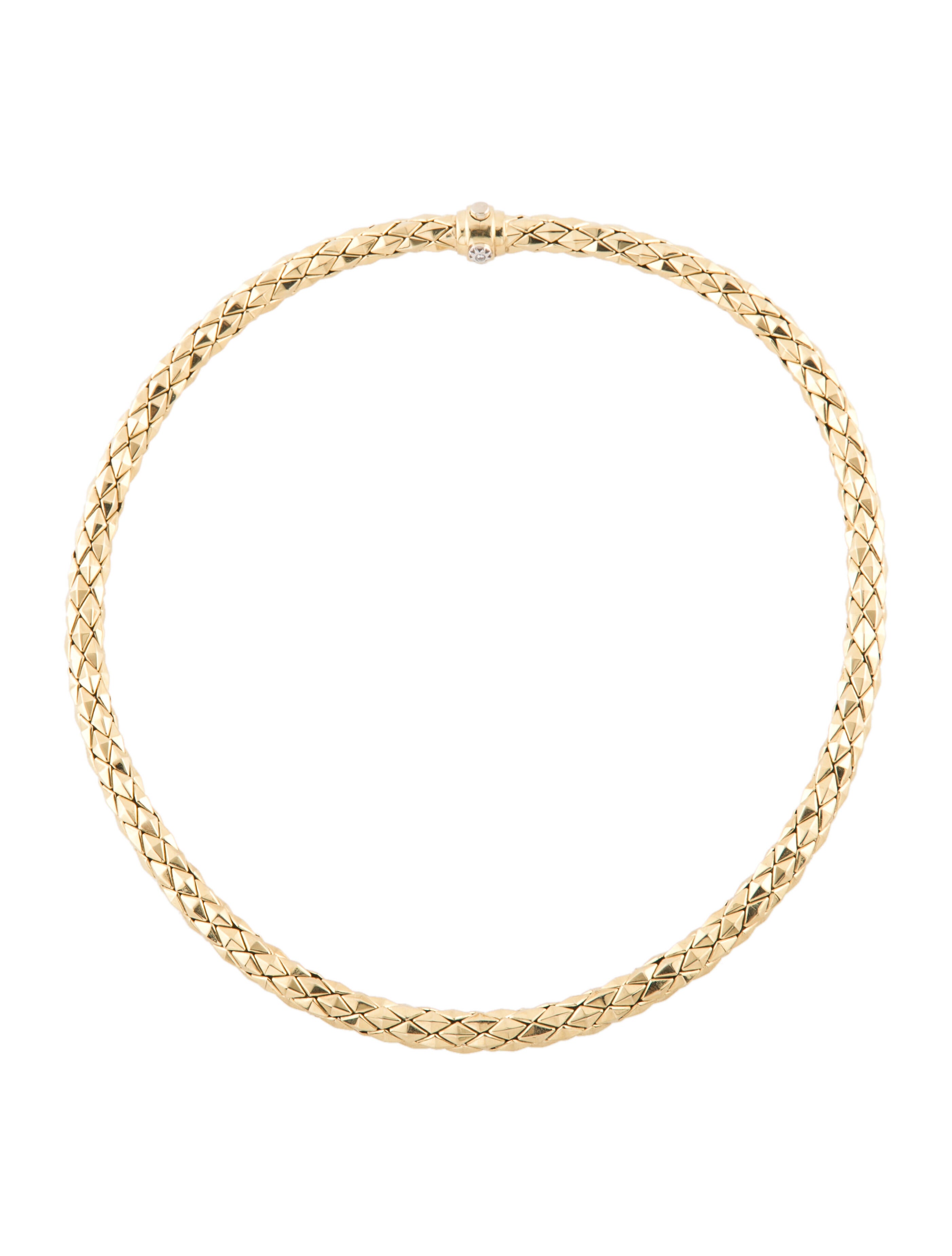 LALI Jewels Beaded Diamond Collar Necklace 18K Yellow Gold Collar