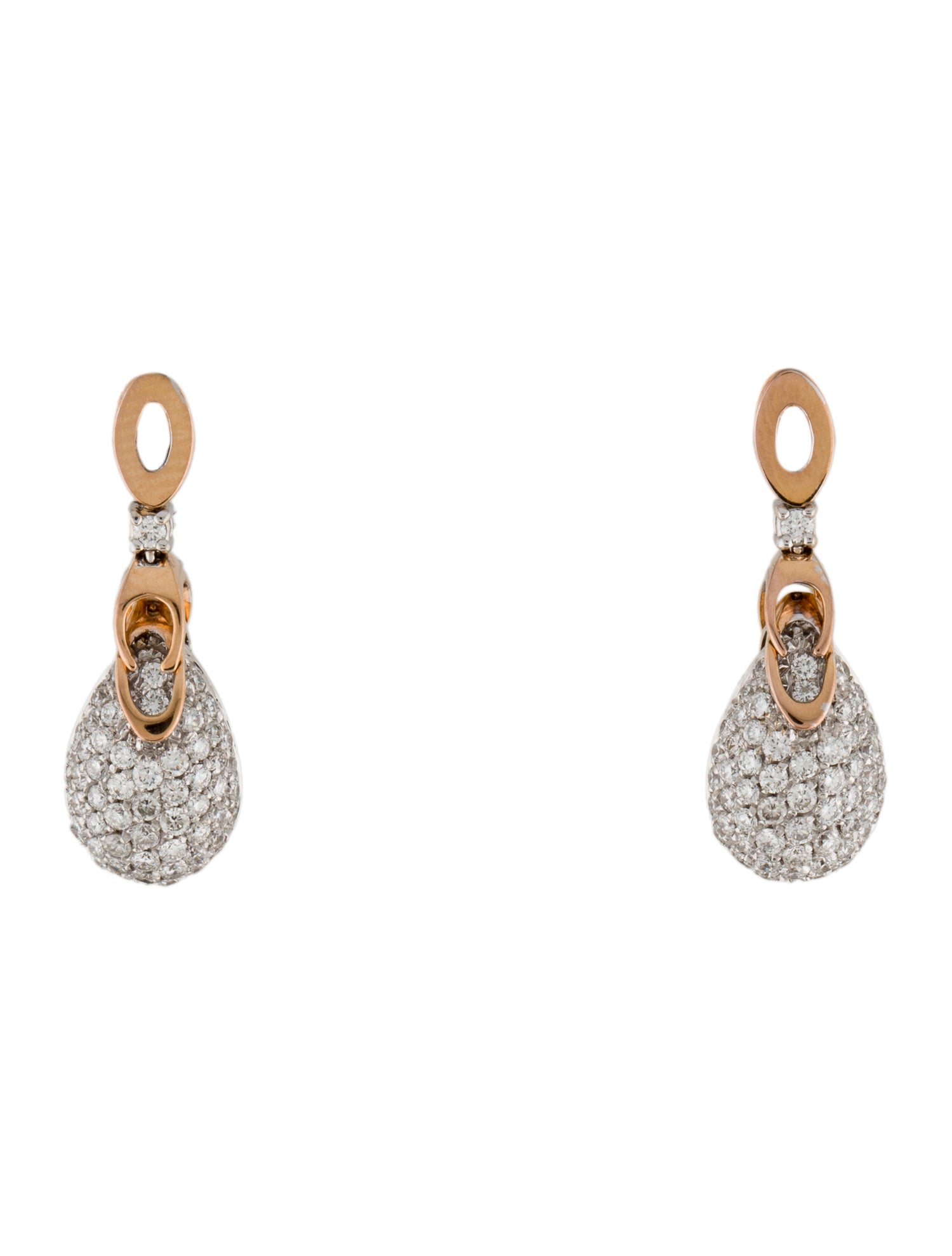 Chimento 18K Diamond Pave Set Drop Earrings