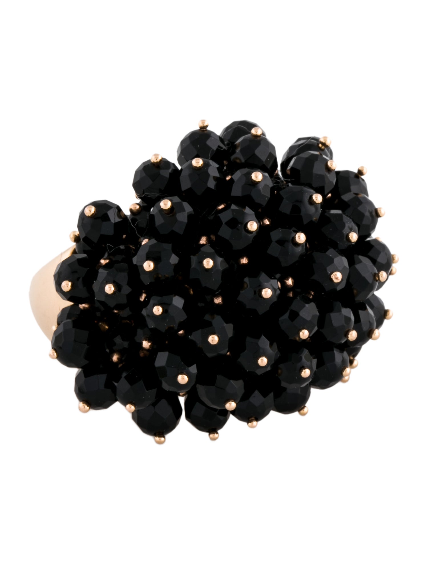 Chimento Vintage 18K Onyx Bead Cluster Ring