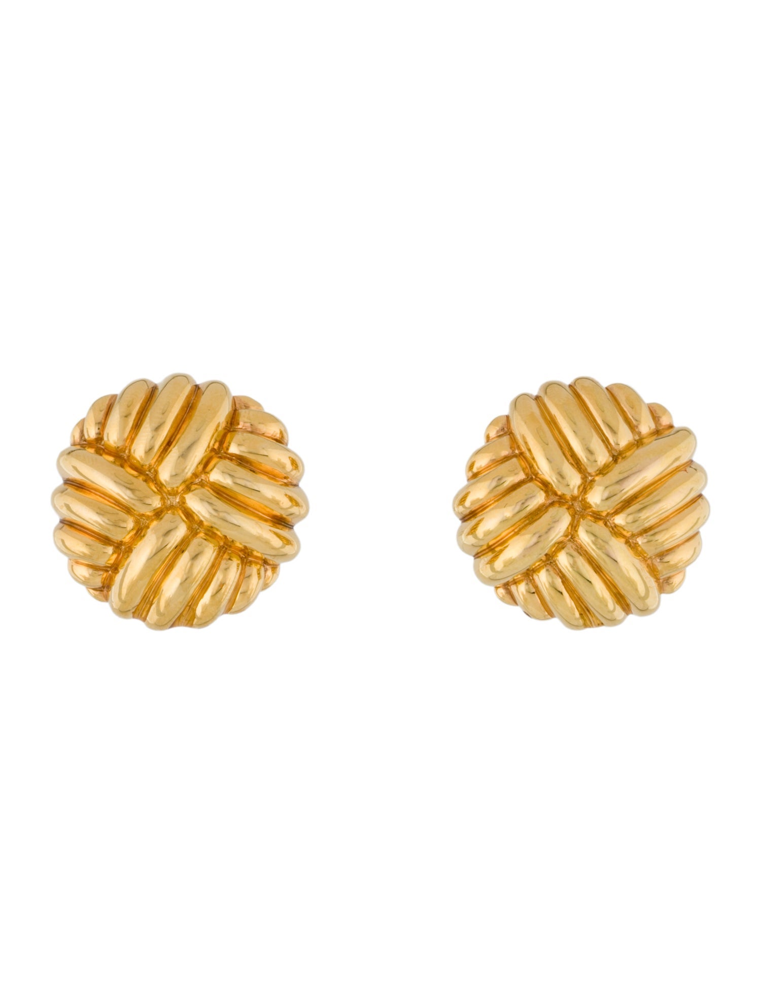Chimento 18K Hollow Woven Clip-On Earrings