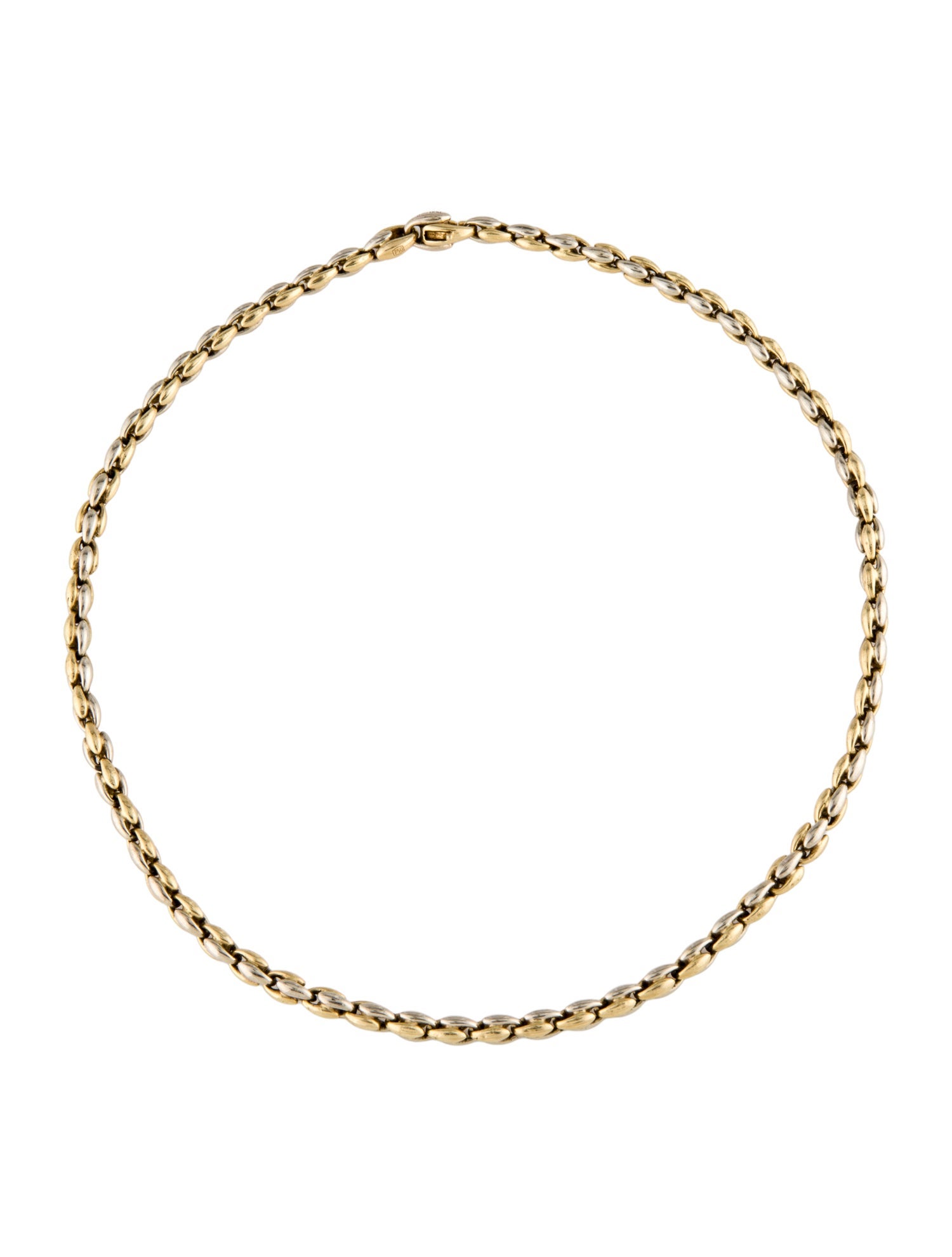 Chimento 18K Two-Tone Bean Chain Necklace