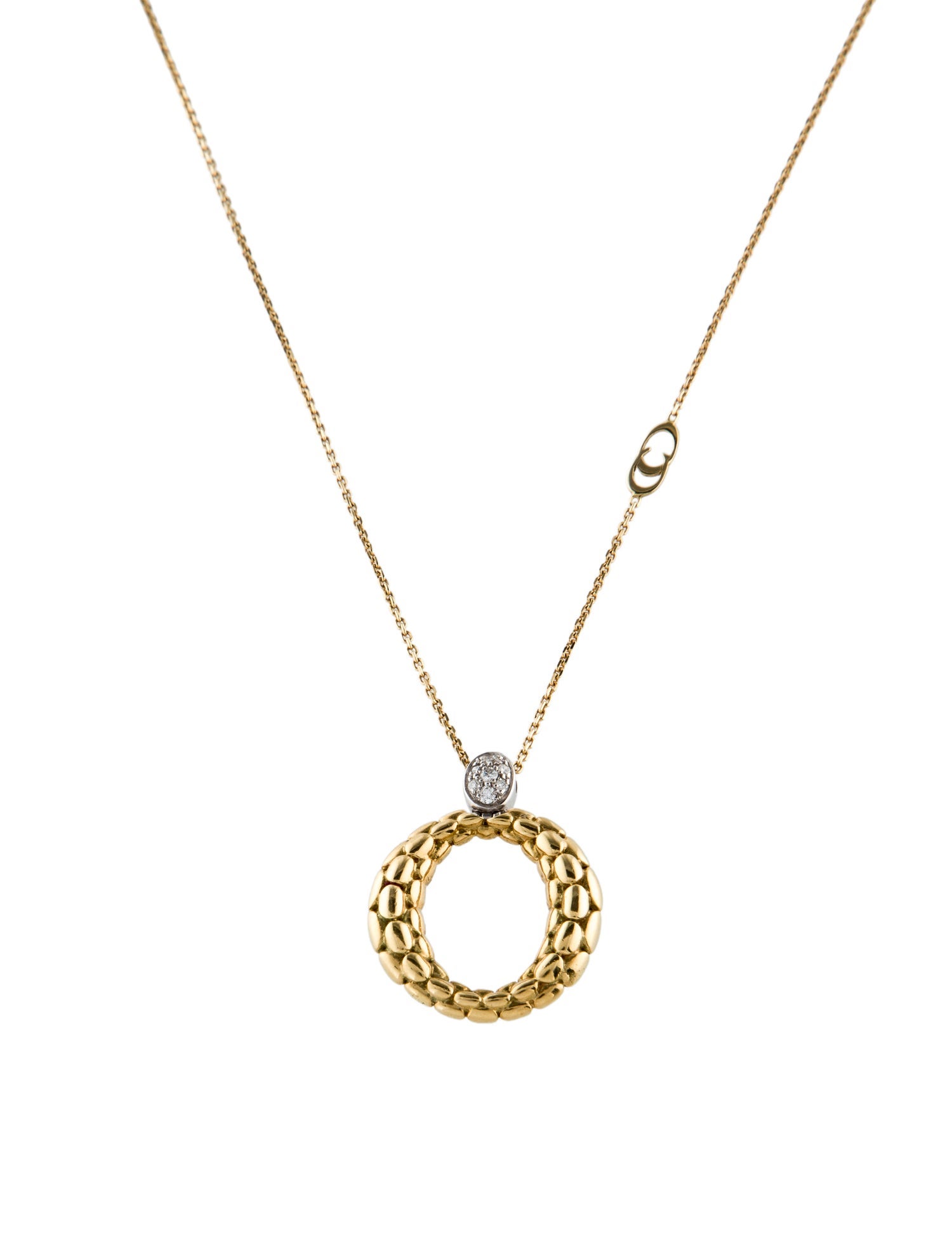 Chimento 18K Diamond Oval Pendant Necklace