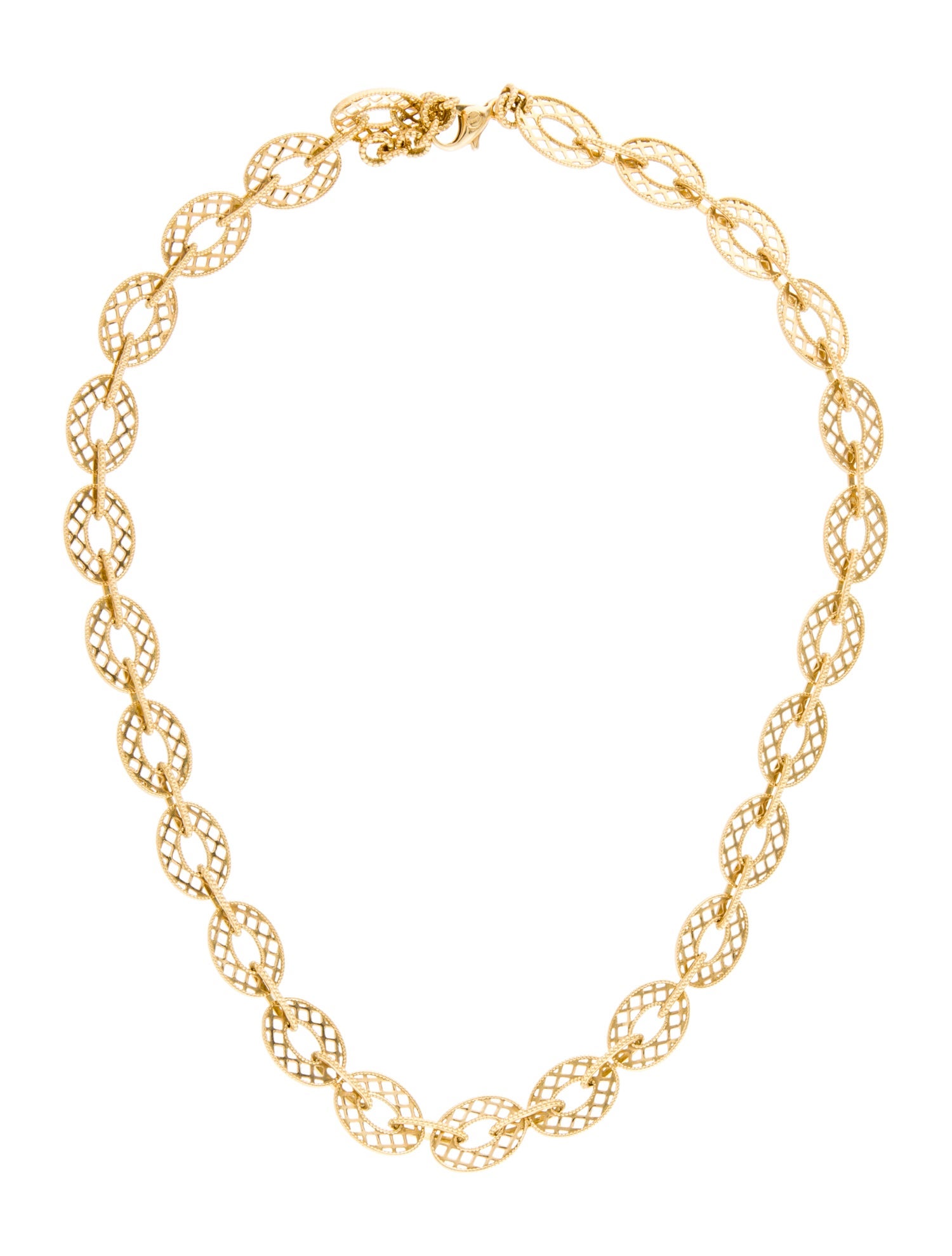Chimento 18K Oval Filigree Necklace