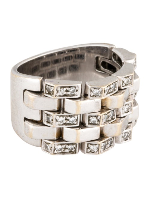 Chimento 18K Diamond Mesh Link Ring