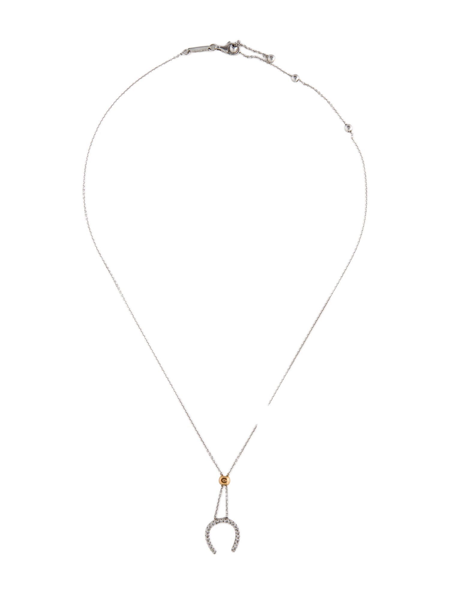 Chimento 18K Diamond Horseshoe Pendant Necklace