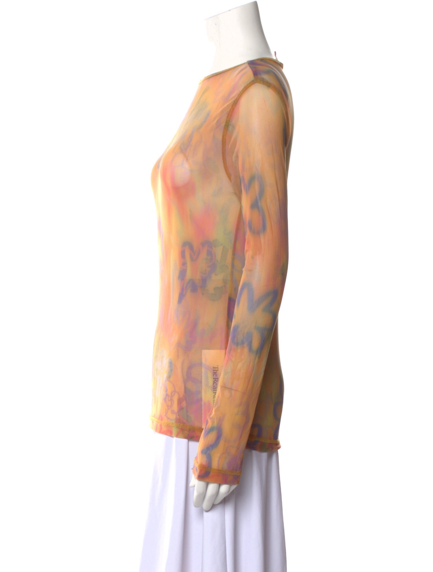 Colin LoCascio Printed Bateau Neckline Tunic