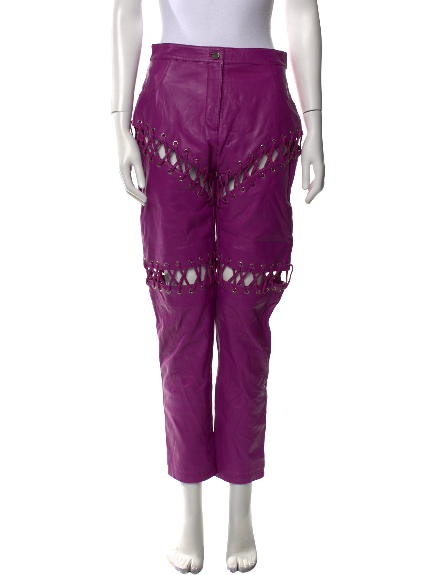 Colin LoCascio Leather Straight Leg Pants