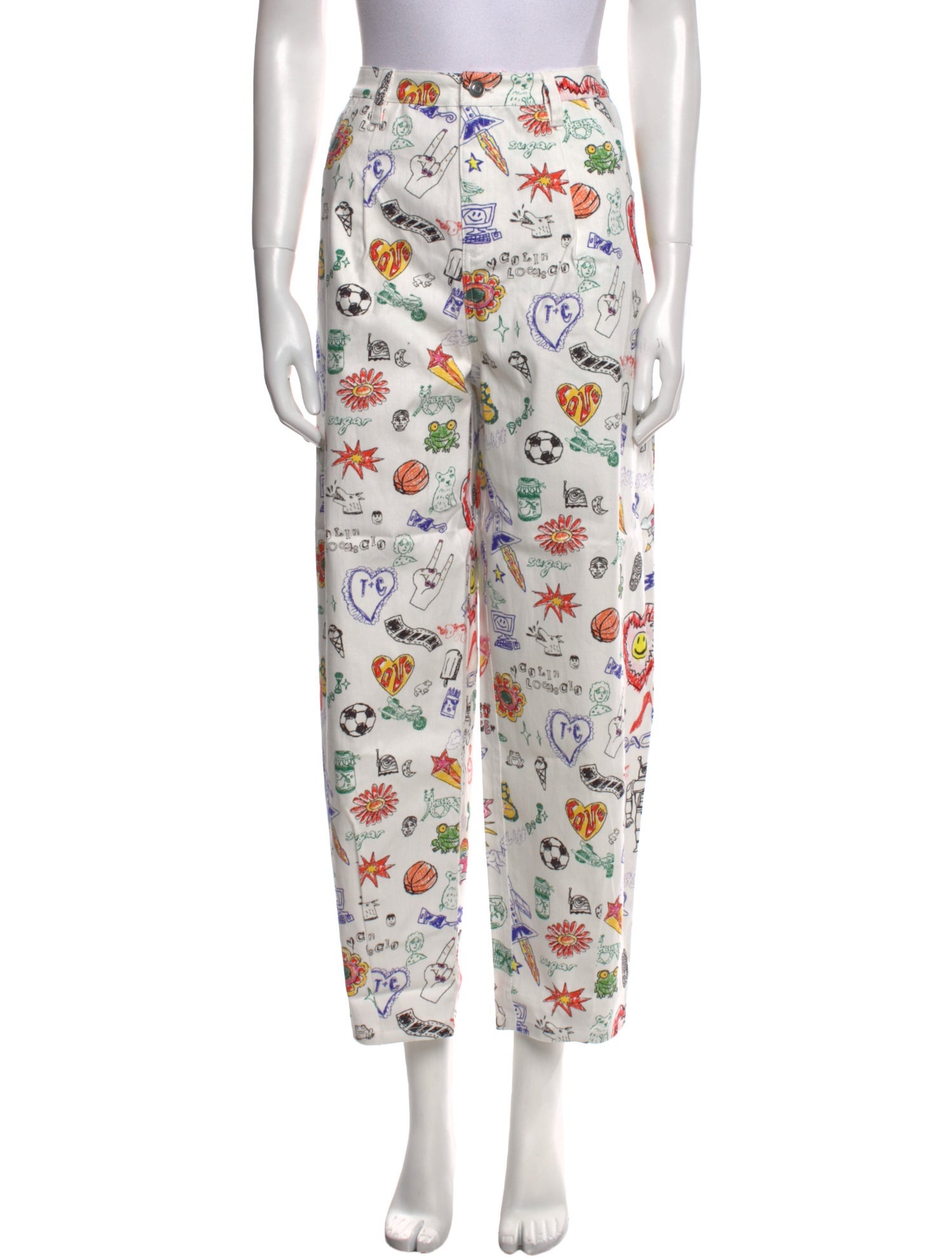 Colin LoCascio Printed Straight Leg Pants w/ Tags