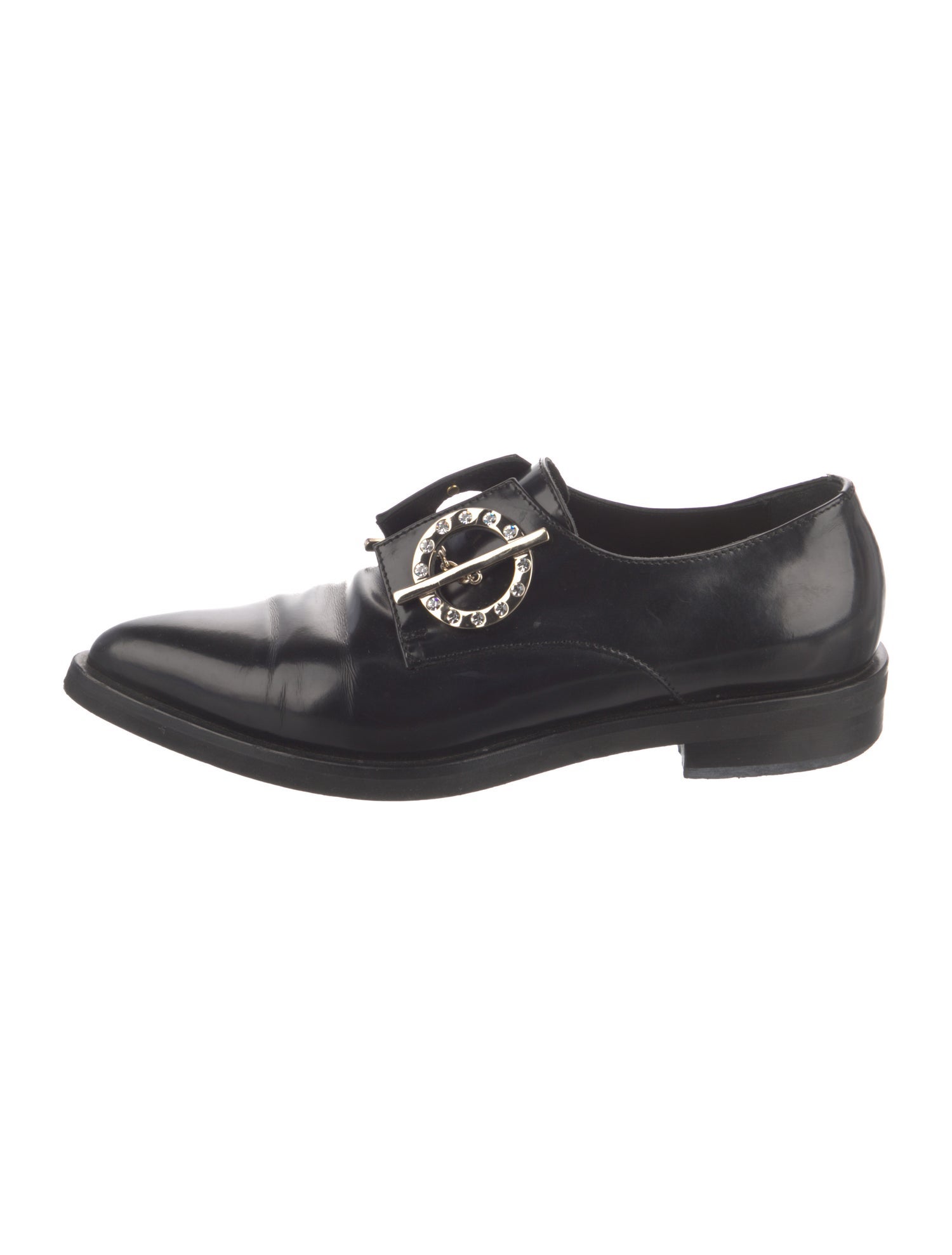 Coliac Faux Pearl Accents Leather Oxfords