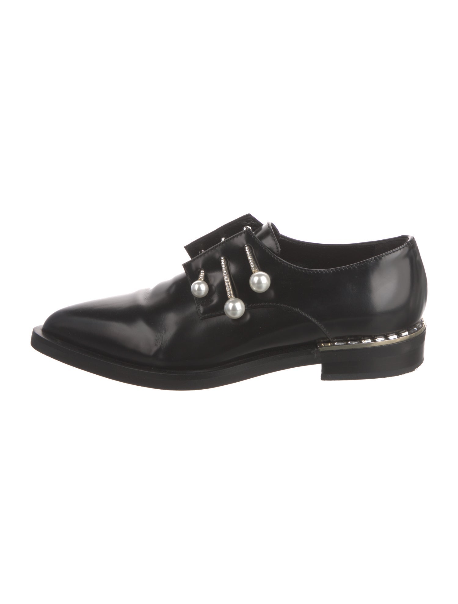Coliac Leather Crystal Embellishments Oxfords
