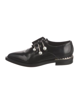 Coliac Leather Crystal Embellishments Oxfords