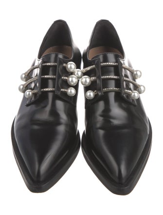 Coliac Leather Crystal Embellishments Oxfords
