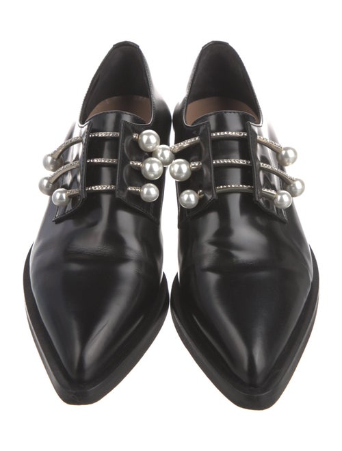 Coliac Leather Crystal Embellishments Oxfords