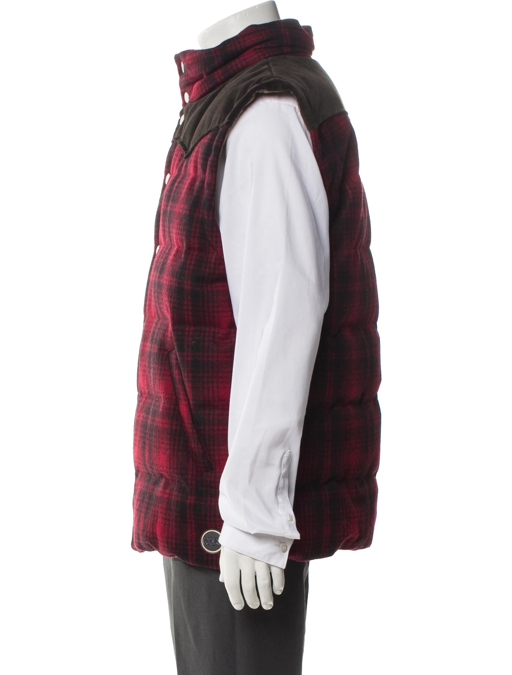 Colmar Wool Plaid Print Vest