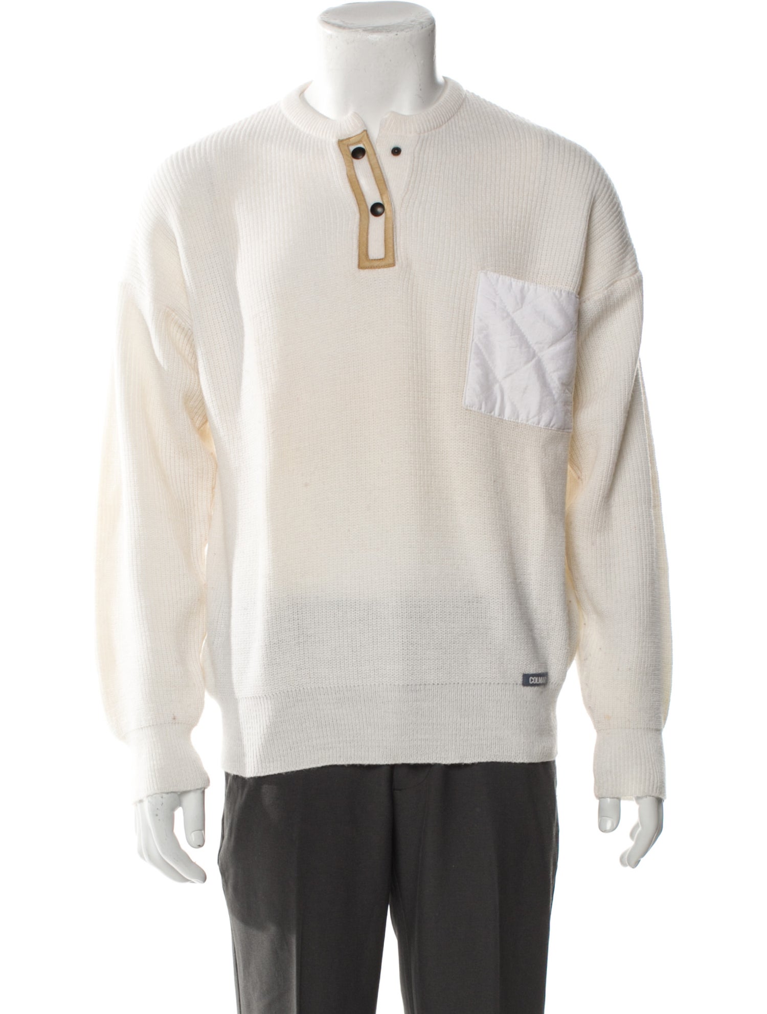 Colmar Graphic Print Mock Neck Polo Sweater