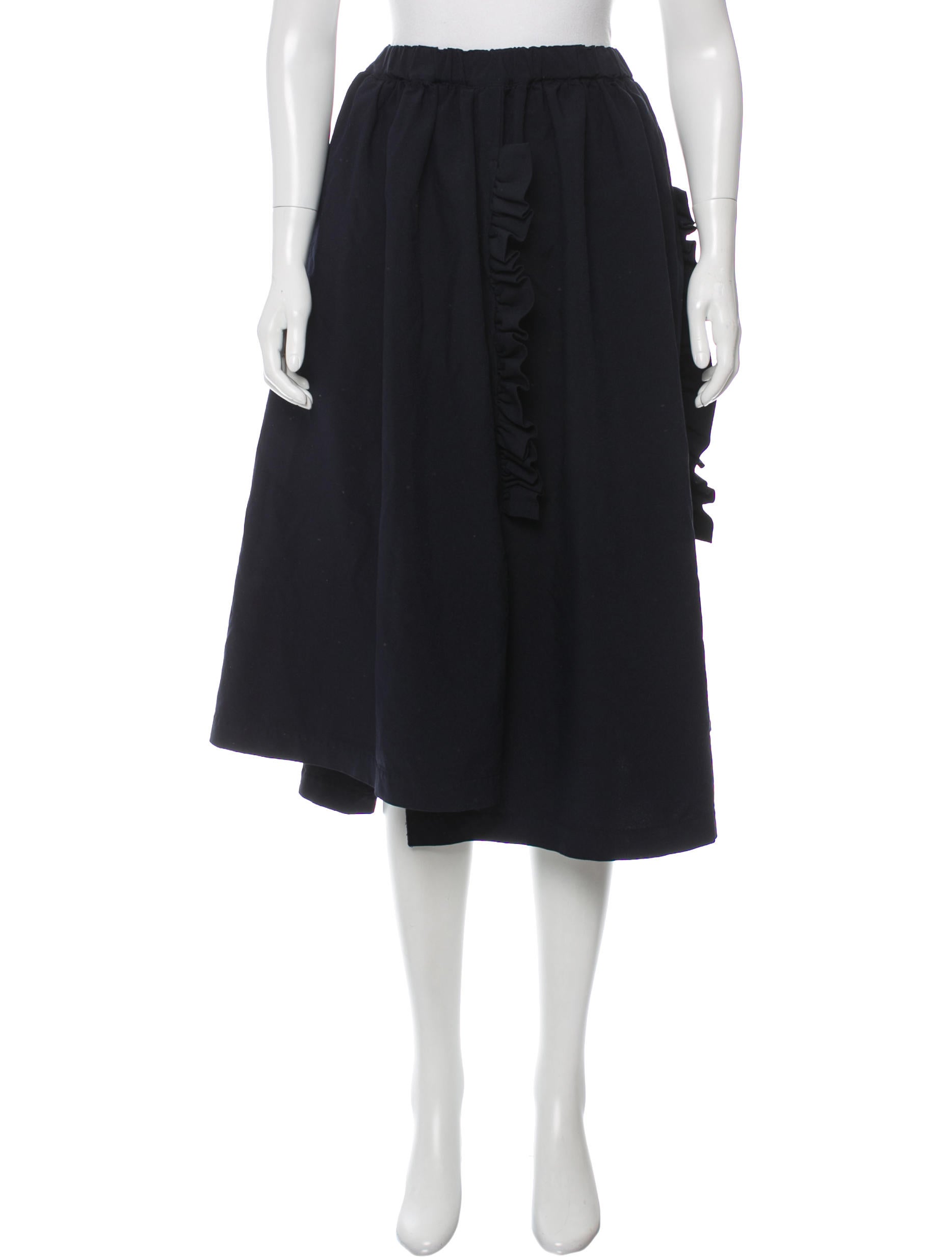 comme des gar 231 ons frilled midi skirt clothing com25166 comme des gar 231 ons frilled midi skirt clothing com25166