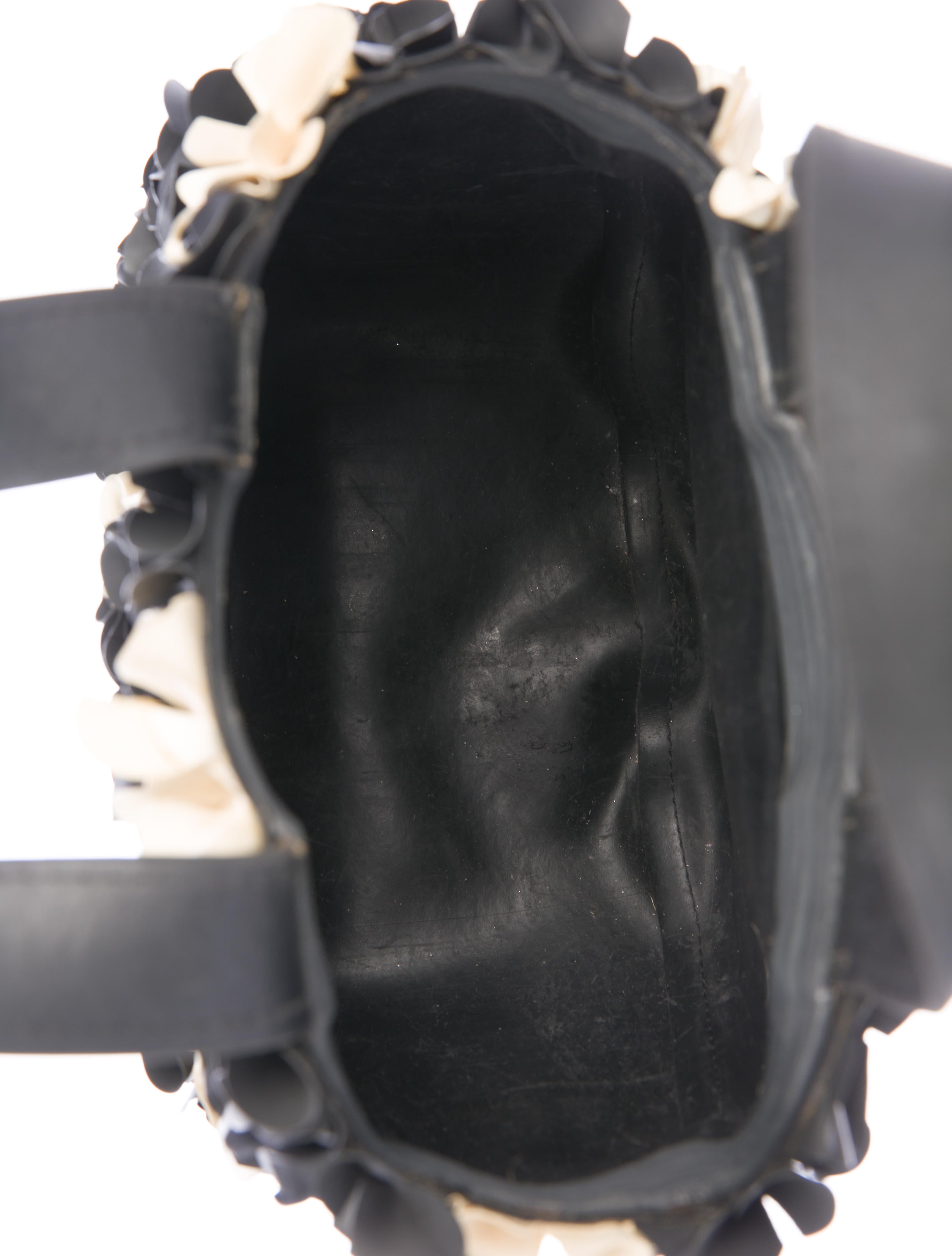 Comme des Garçons Floral Rubber Bucket Bag - Black Bucket Bags 