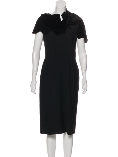 Comme des Garçons Hooded Midi Dress Black