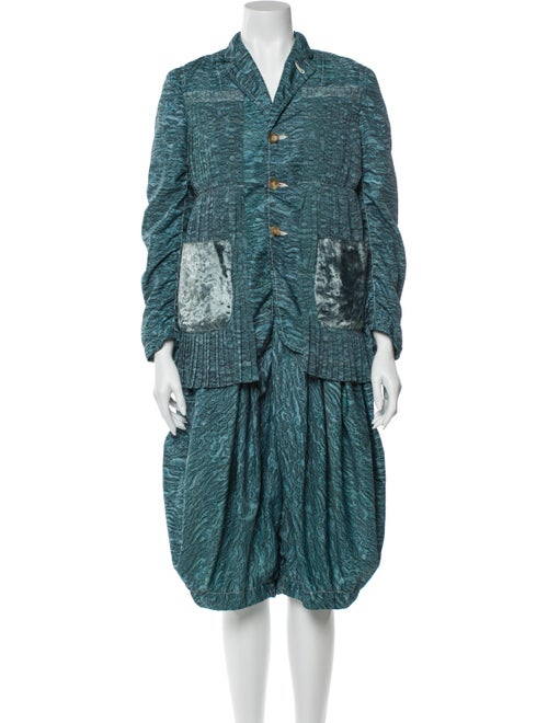 Comme des Garçons Printed Pleated Accents Skirt Su