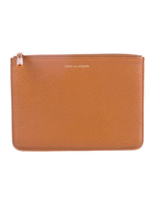 Comme des Garçons Leather Cosmetic Bag Brown