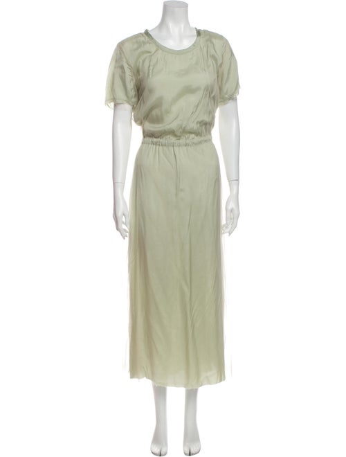 Comme des Garçons Crew Neck Long Dress Green