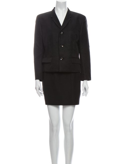 Comme des Garçons Wool Printed Skirt Suit Wool