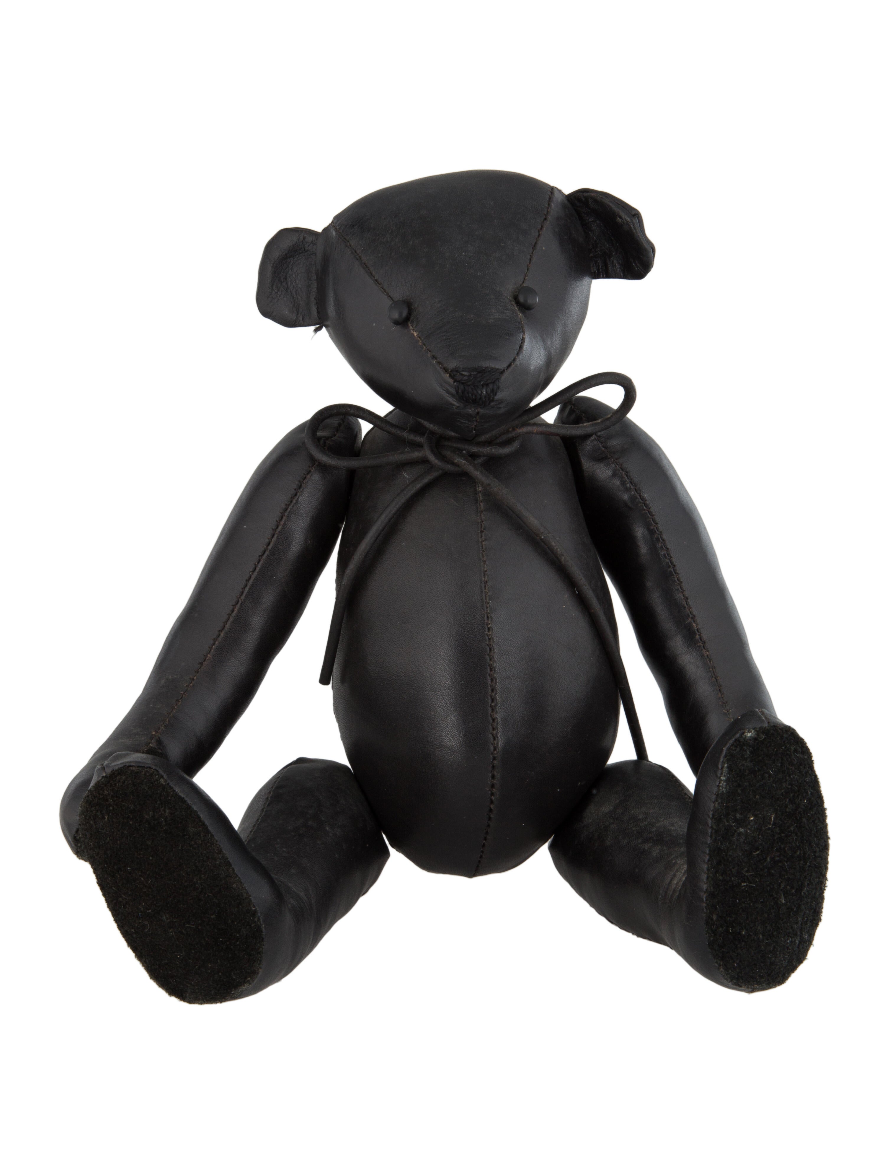 Comme des Garçons Leather Teddy Bear - Black Decorative Accents 