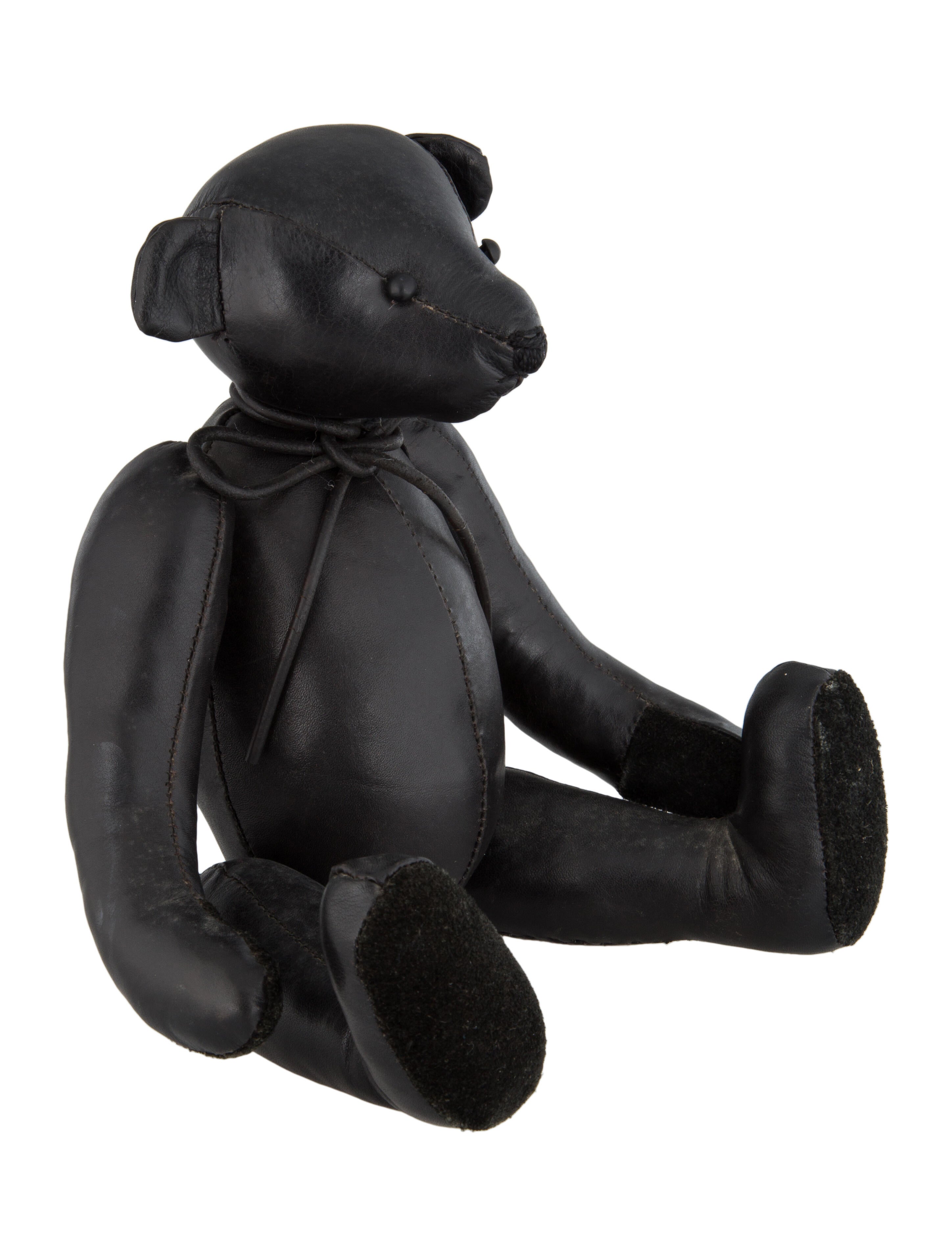 Comme des Garçons Leather Teddy Bear - Black Decorative Accents