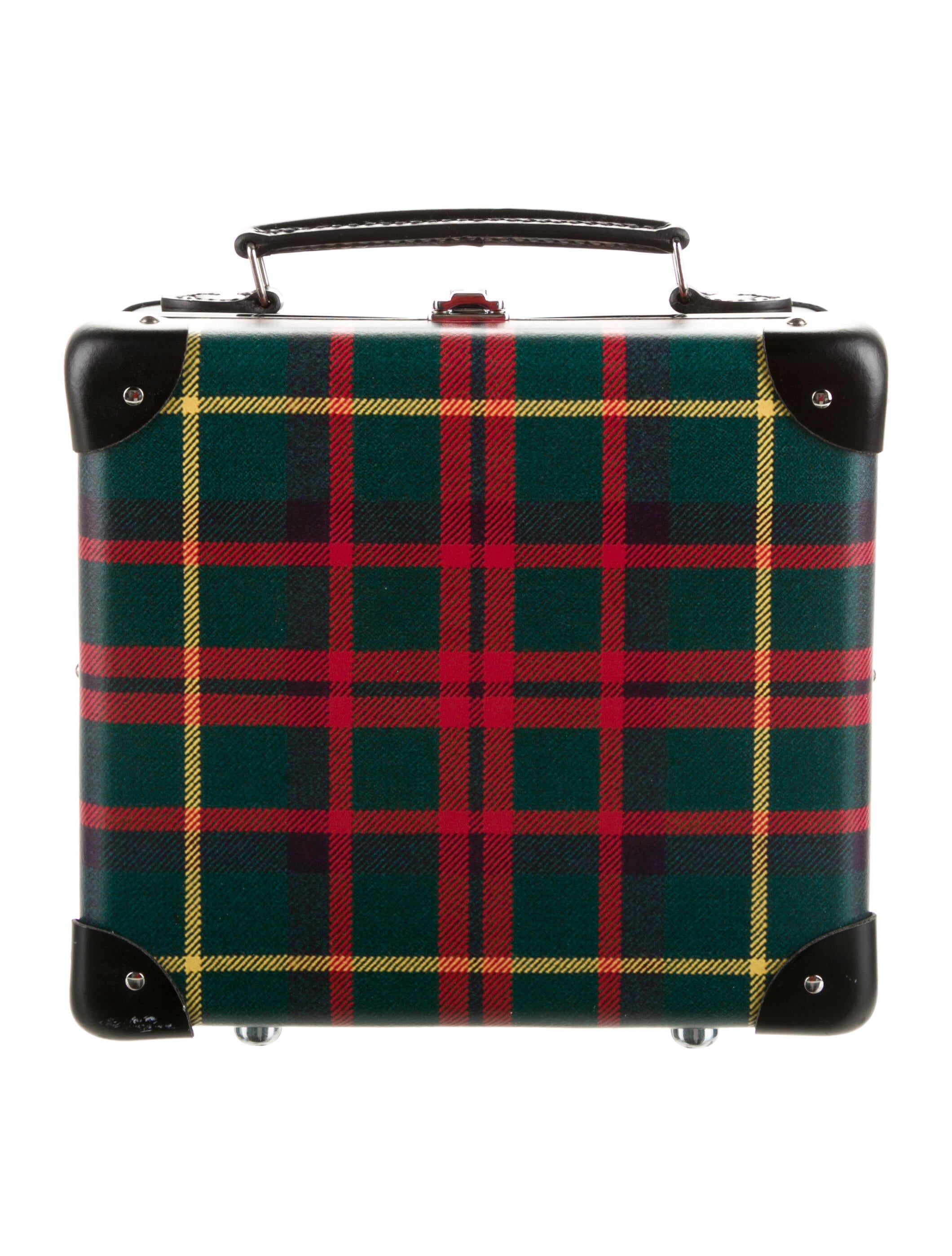 GLOBE-TROTTER COMME des GARCONS キャリーケース Comme des Garçons Small Tartan Globe Trotter - Red Luggage and