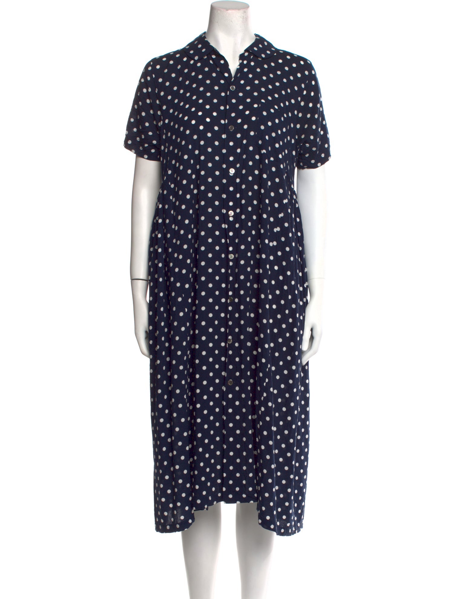 Comme des Garçons Polka Dot Print Midi Length Dress