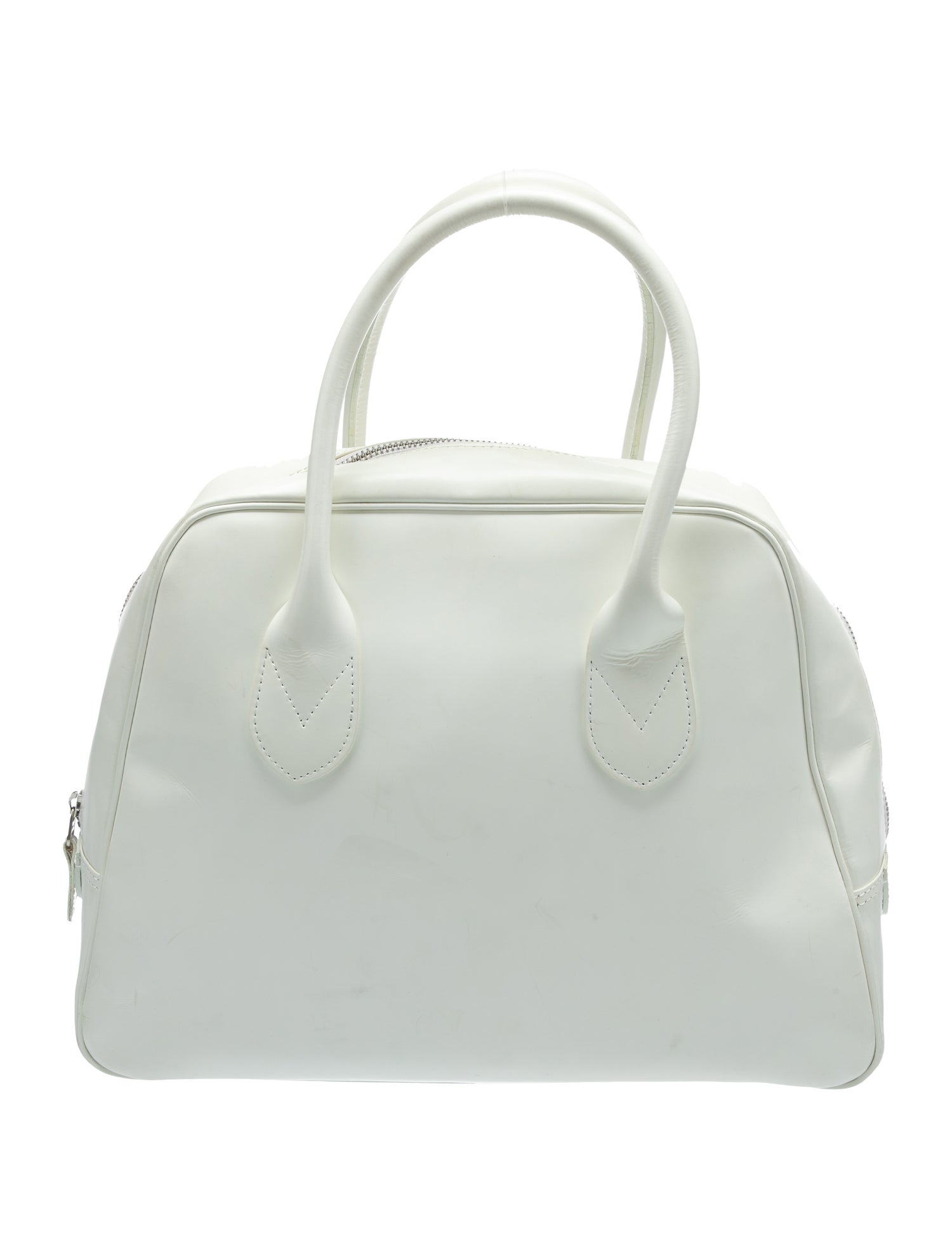 ランキング第1位 Comme des Bags Handle White - Bag Handle Top Leather Garçons バッグ