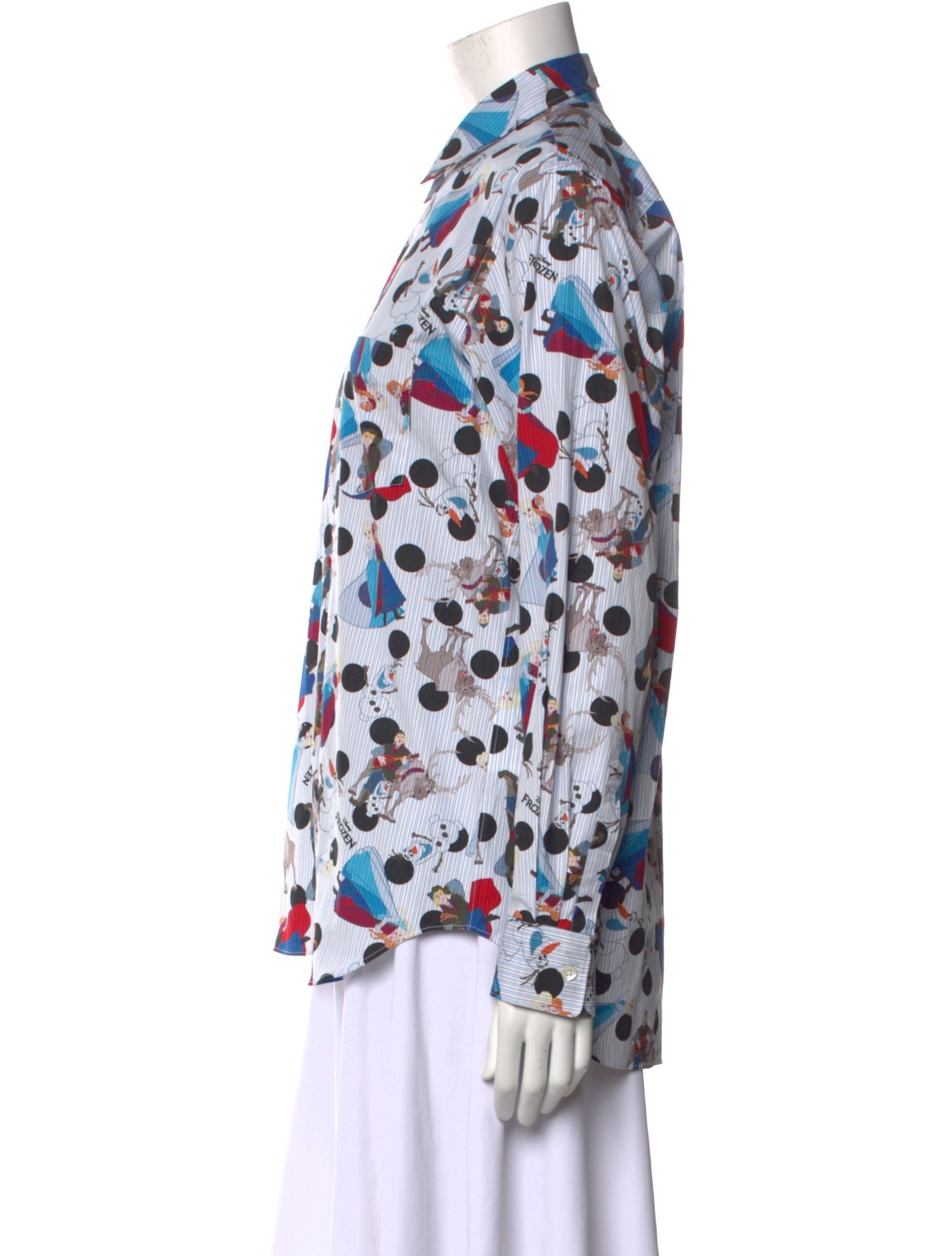 Comme des Garçons Printed Long Sleeve Button-Up Top w/ Tags