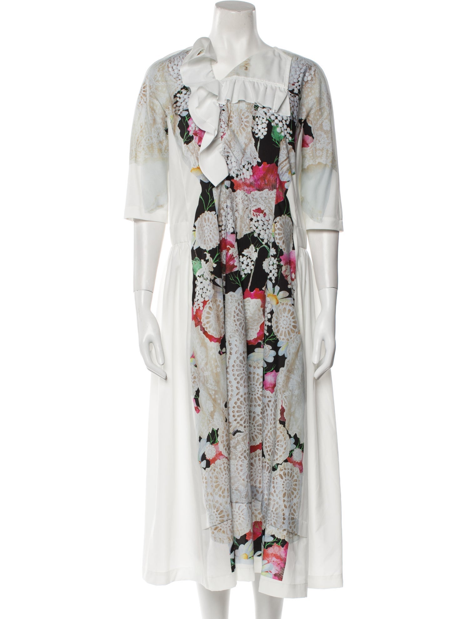 Comme des Garçons Floral Print Long Dress w/ Tags