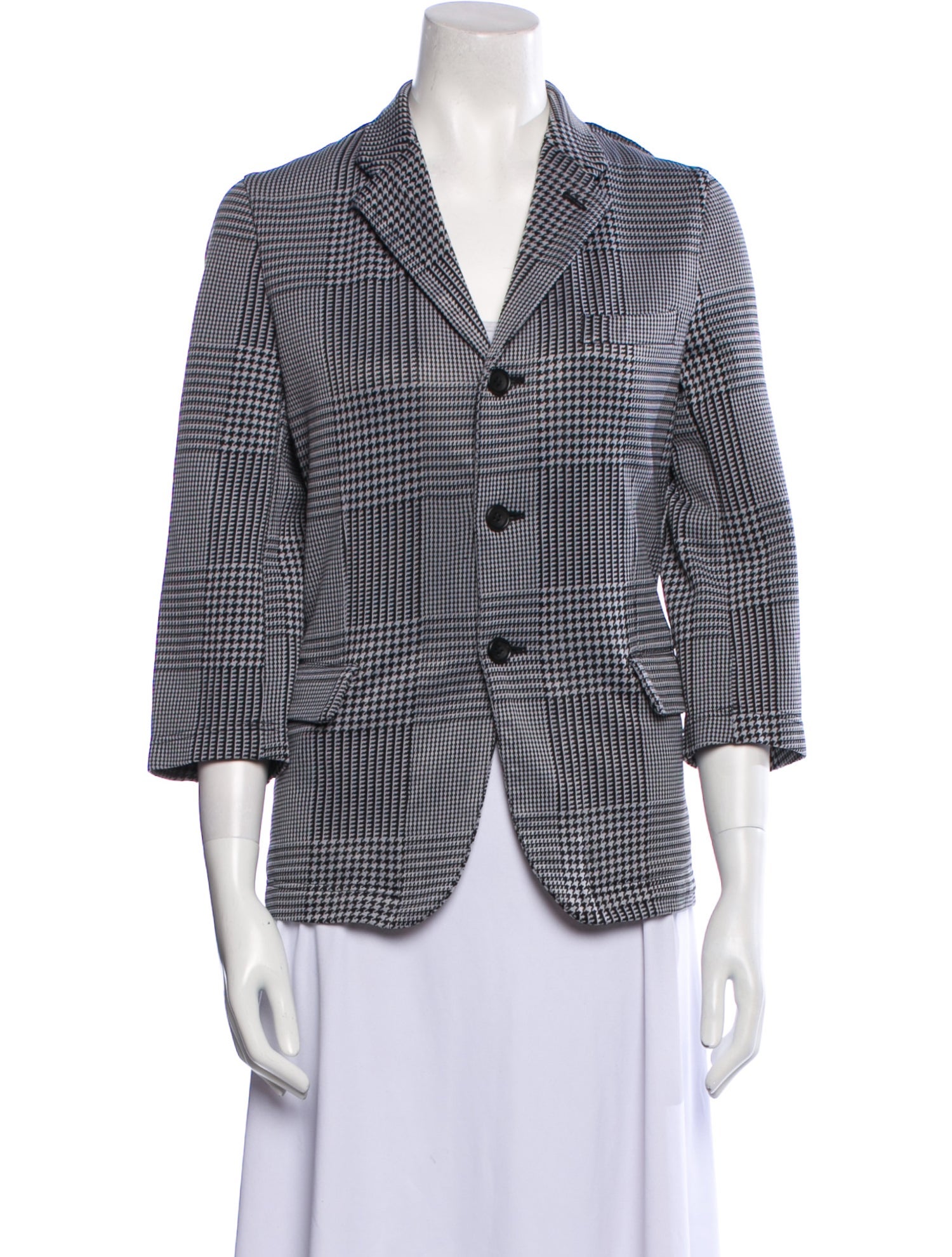 Comme des Garçons Houndstooth Print Blazer