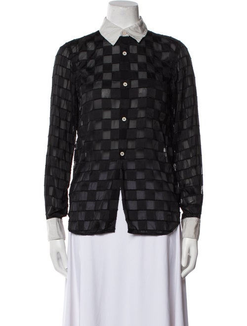 Comme des Garçons 2021 Plaid Print Button-Up Top
