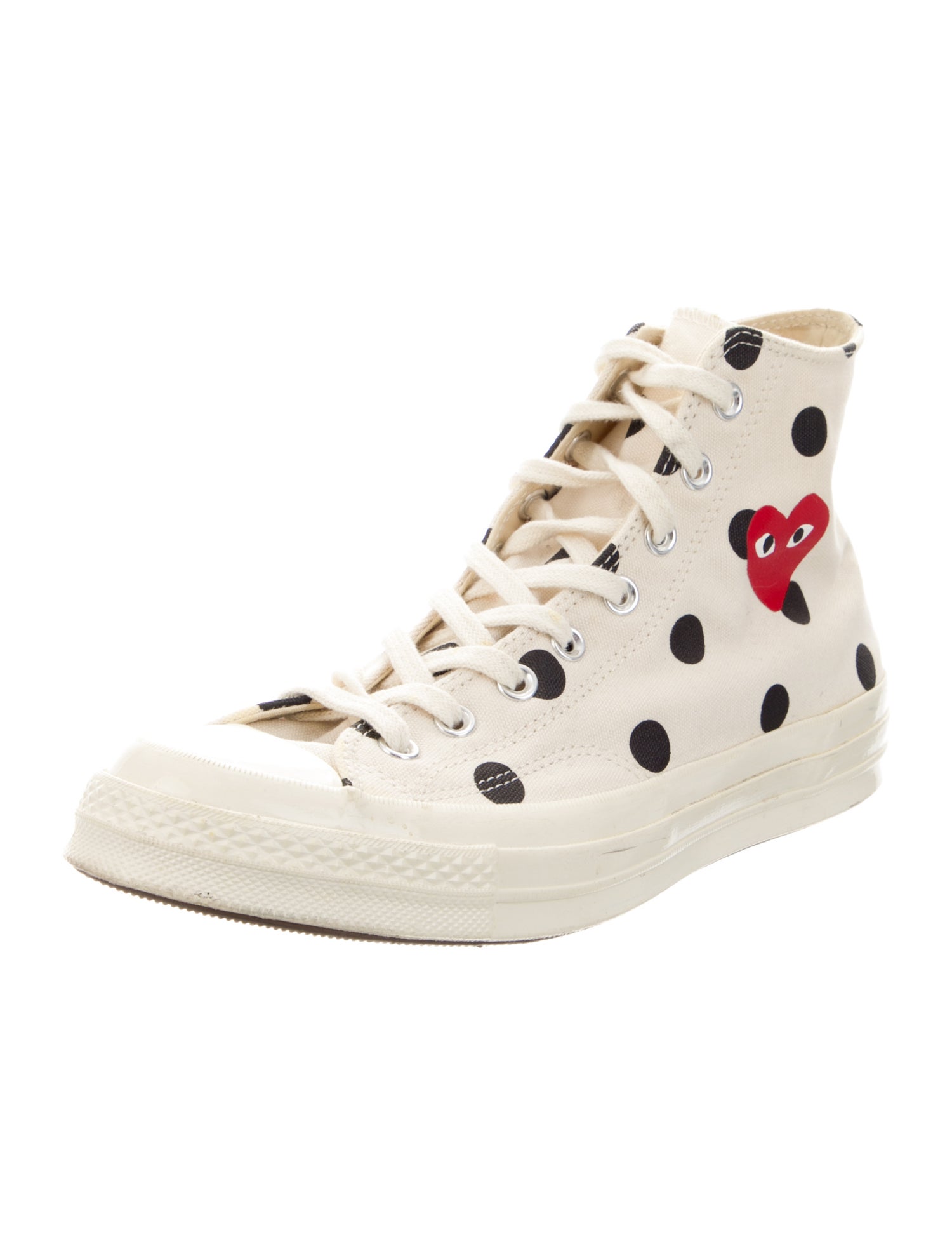 Comme des Garçons Play x Converse Canvas Polka Dot Print Sneakers