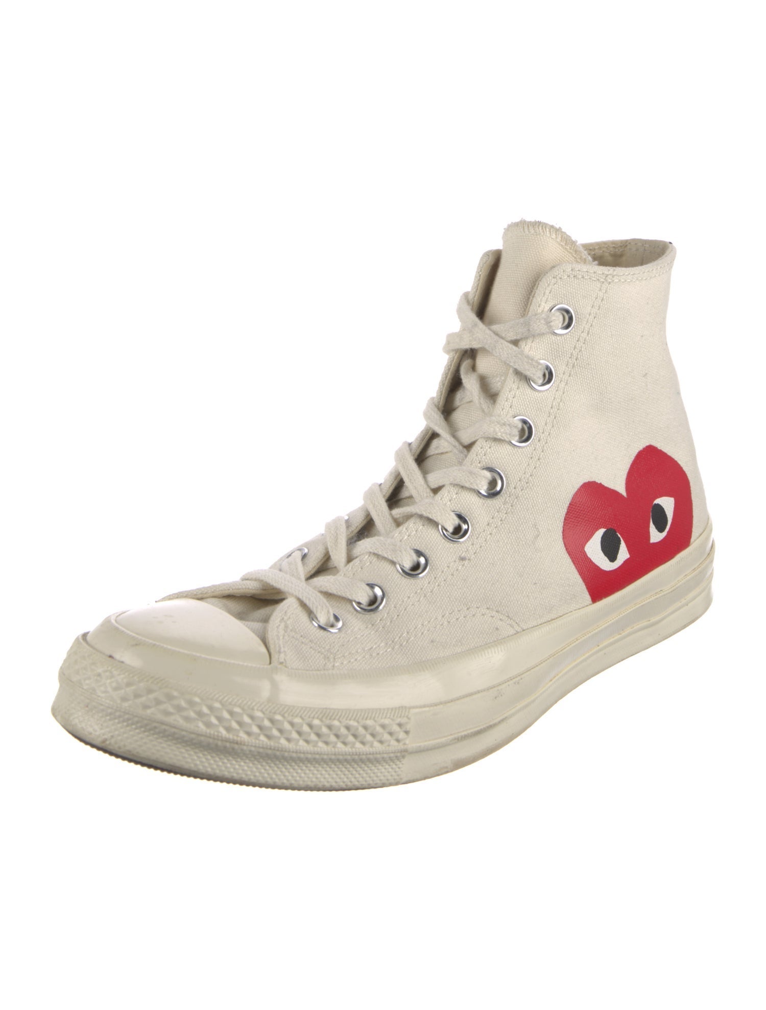Comme des Garçons Canvas Colorblock Pattern Sneakers
