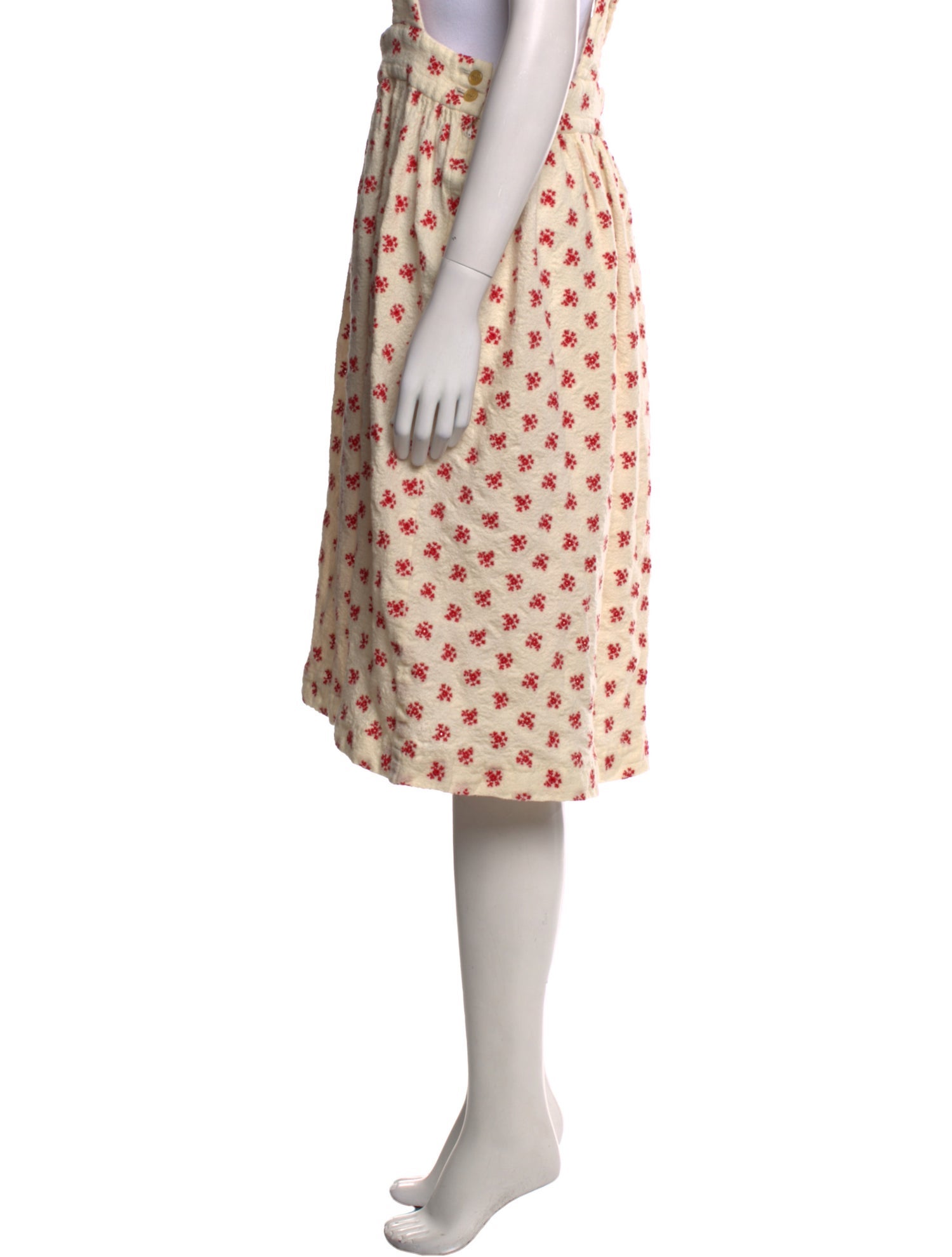 Comme des Garçons Floral Print Knee-Length Skirt