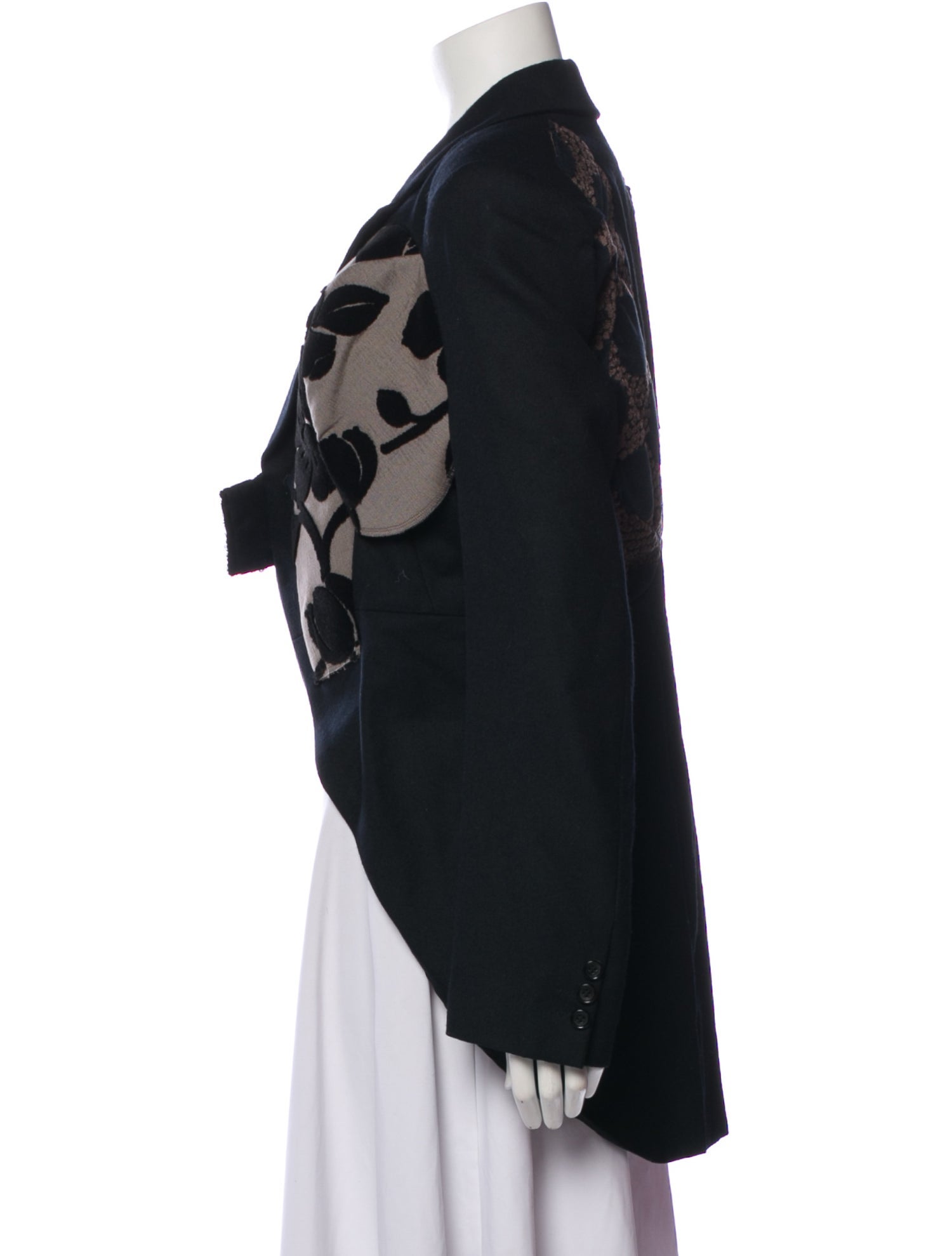 Comme des Garçons Wool Floral Print Evening Jacket