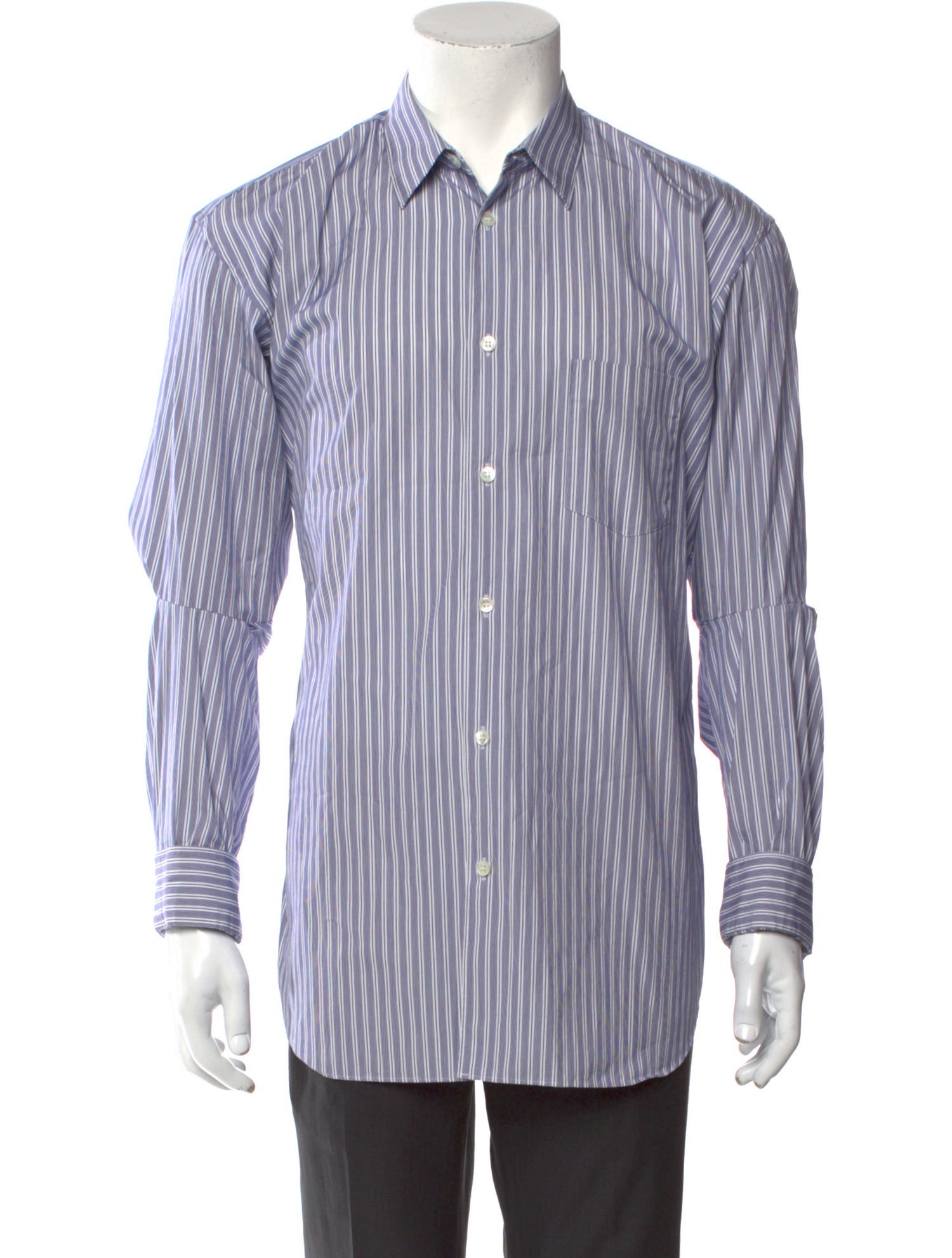 Comme des Garçons Striped Long Sleeve Dress Shirt