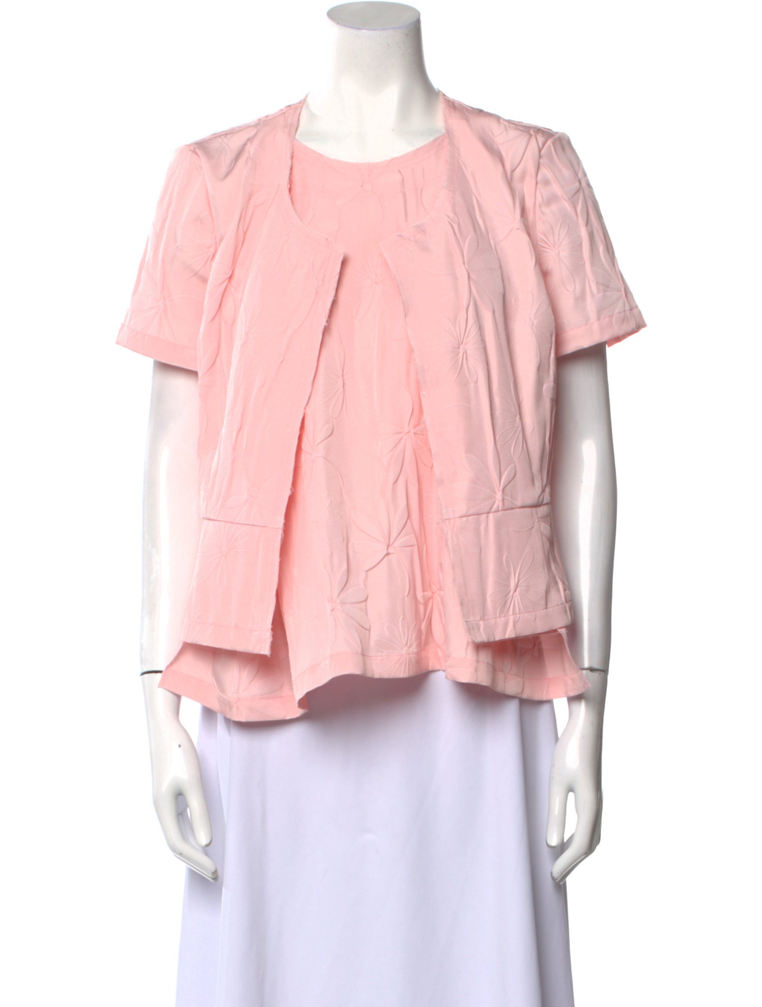 Comme des Garçons Crew Neck Short Sleeve Blouse