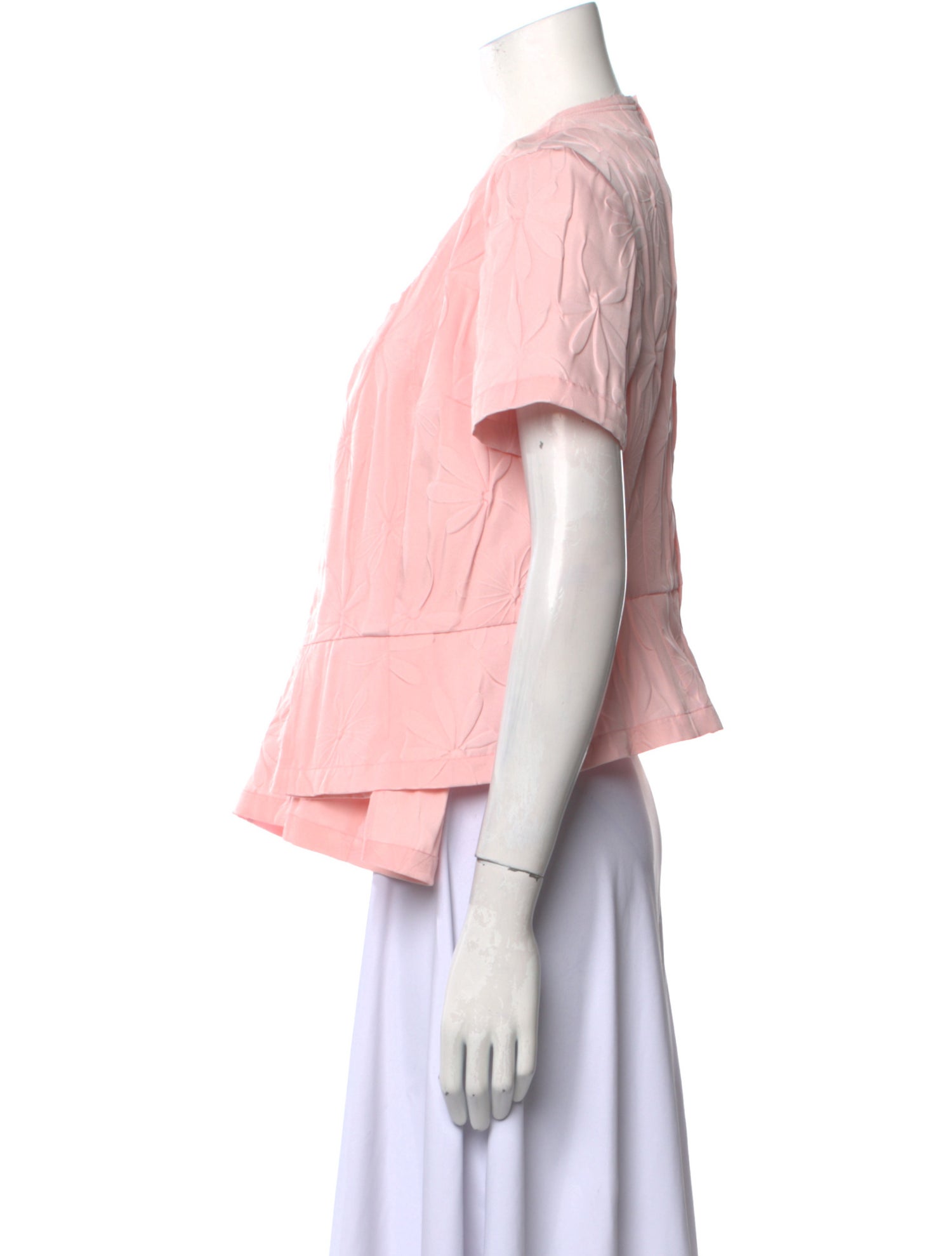 Comme des Garçons Crew Neck Short Sleeve Blouse